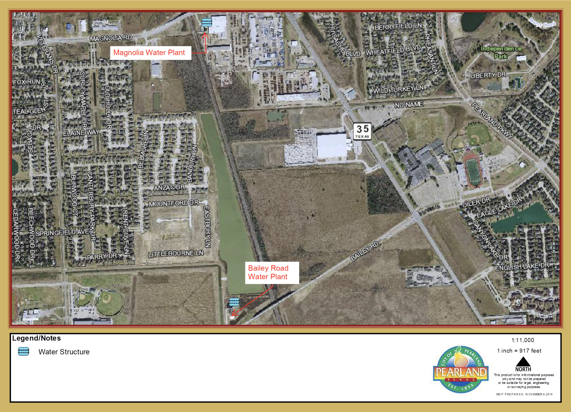 magnolia bailey water sites map