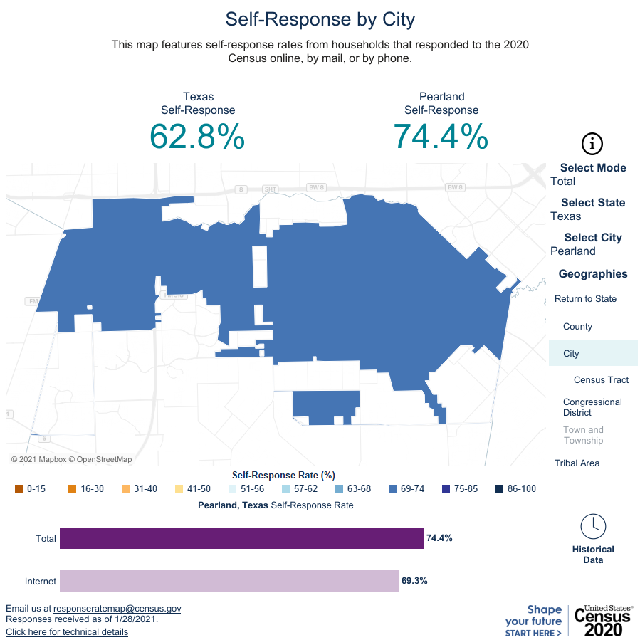 2020 Census Self-Response Map