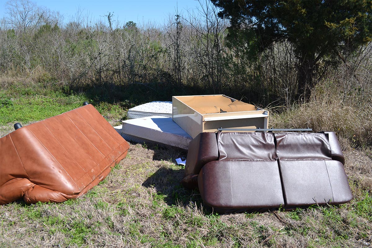 illegal dumping of furniture