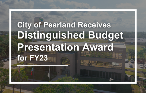 GFOA thumbnail City of Pearland Received Distinguished Budget Presentation Award for FY23