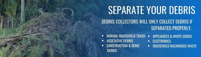 3 - debris collectors will only collect debris is separated properly